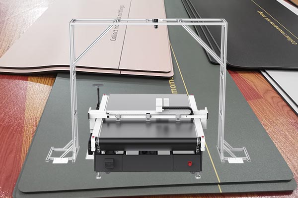 Máquina de encontrar e cortar bordas de tapetes impressos